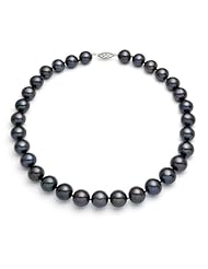 PremiumPearl 10.5-12mm Black Freshwater Pearl Necklace