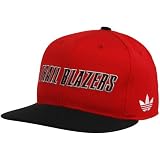 NBA adidas Portland Trail Blazers Red-Black Retro Big Wordmark Snapback Adjustable Hat