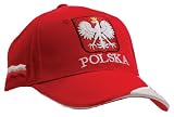 Polish Apparel Red Baseball Cap - Polska & Eagle Shield