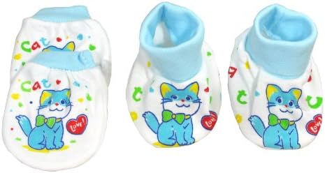 Matching Scratch Mittens And Booties Socks Newborn Infant