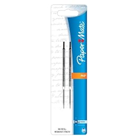 Paper Mate PhD and Ultra Medium Point Black Lubriglide Ink Pen Refills, Pack of 2 (4932431PP)
