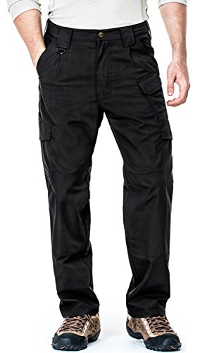 CQ-TLP103-BLK_36W/30L CQR Men's Tactical Pants Lightweight Assault Cargo TLP-103