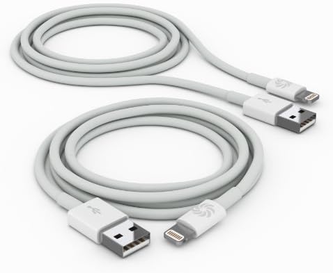2 pcs 6Ft iPhone 5 cable White - Extra Long iPhone 5 5S 5C iPad mini iPod - set of 2 - 60 days money back guaranty 8 pin to USB Data Sync Transfer cable - iPhone 5 cable 6Ft - 6ft iPhone 5 Charger
