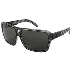 Dragon Alliance The Jam Men's Large Fit Designer Sunglasses - Jet Stripe/Grey