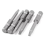 uxcell トライアングルスクリュードライバービット 六角シャンク 磁気 50mm長 2.7mm トライアングルチップ