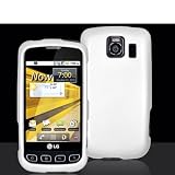 41c AtG3BzL. SL160  Electromaster(TM) Brand   White Rubberized Snap On Hard Skin Case Cover New for US Cellular LG Optimus U / Virgin Mobile LG Optimus V / Sprint LG Optimus S