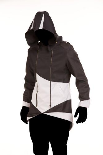 QualityBuyNow Cosplay Costume Hoodie/Jacket/Coat,Black Silver,Custom-Made