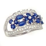 14K 1.70 CTW Sapphire & Diamond Band