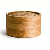 Iron Chef 10-Inch Burnished Bamboo Steamer