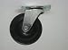 Swivel caster, 3 diameter x 13/16 wide soft rubber wheel with self lube bearing. 90 pound load capacity.