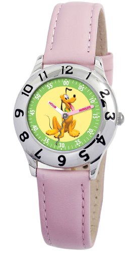 Disney M&auml;dchen-Armbanduhr Pluto Lernuhr rosa Preisvergleich