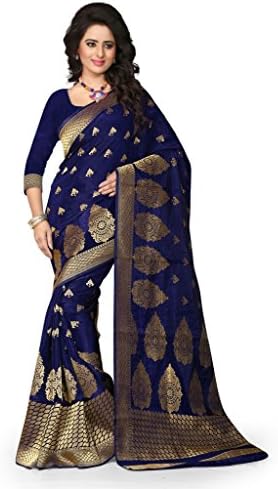 Shree Sanskruti Self Design Tassar Silk Blue Color Saree For Women With Blouse Piece
