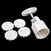 1 X Moon Cake Mooncake Decoration Mold Mould 100g Flowers Round 4 Stamps DIY Tool by DragonElf