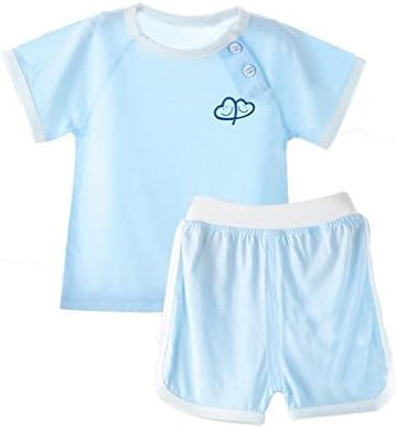 WantDo Newborn Comfortable Crew Neck 2 Piece Sets Blue 9-18Months Size: 9-18 Months Color: Blue-324 Model: (Newborn, Child, Infant)
