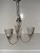 Eden Satin Silver 3 Arm Ceiling Light Fitting With Dimpled G