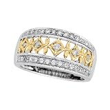 14K Two Tone Gold 1/3 ct. Diamond Bridal Anniversary Band