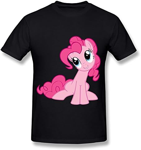 WYMY Men's T-shirt My Little Pony Rainbow Pony Size XL Black