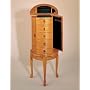Queen Anne Style Oak Finish Wood JEWELRY ARMOIRE with 5 Drawers