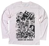 コミックテイストなプリントが新鮮。 Rock Star 偉大なるギタリスト、または現代音楽家 フランク・ザッパ ロングスリーブ Tシャツ Frank Zappa!