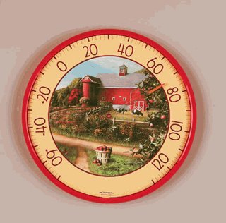 Chaney Instrument 12.5 Inch Indoor/Outdoor Thermometer, Life On The Farm