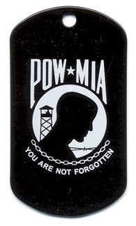Click here to buy POW MIA Stenciled Dog Tag Necklace.