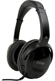 Coby CV194 Noise Cancellation Digital Stereo Folding Headphones (Black)