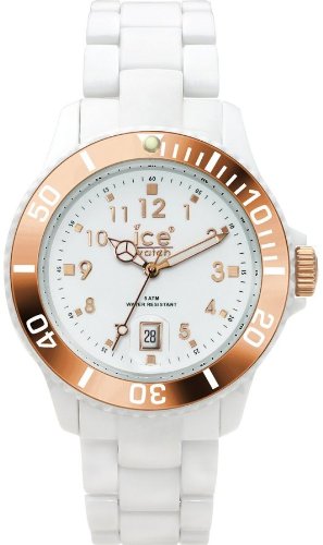 Ice-Watch Unisex GR.WE.U.P.09 Gold Rose Collection Rose-Gold Bezel White Watch
