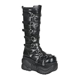 Demonia Men's BOXER-200, 4'' Platform Black Pu Boot