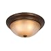 11 Flush Mount Size/Finish/Glass: Large/Royal Bronze/Cognac Crackle