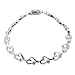 Tressa Sterling Silver Cubic Zirconia Small Hearts Bracelet