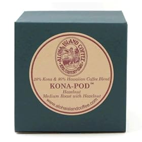 Aloha Island Coffee KONA-POD, Hazelnut Medium Roast, Kona and Hawaiian Coffee Blend,... by Aloha Island Coffee Company