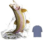 Trout On A Fly Denim T-Shirt