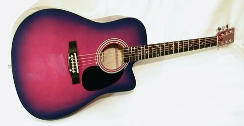 4/4 Westerngitarre mit Cutaway in redburst