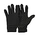 Men's Moisture Wicking Micro-fleece Running Sport Gloves - Color: Black  Size: Medium