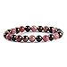 Justinstones Natural Multi-color Tourmaline Gemstone 8mm Round Beads Stretch Bracelet 7 Inch Unisex