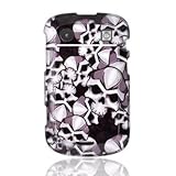 Hard Snap-on Shield With BLACK SILVER SKULL Design Faceplate Cover Sleeve C ....