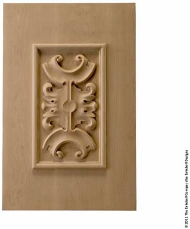 18"W x 28"H x 9/16"Thick Carving: 9 5/8"W x 18 5/8"H Panel Hearst Bryton Extra Large Wide, Cherry