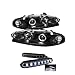 CCFL Halo Headlights for Mitsubishi Eclipse 97-99 - Black/Clear Lens