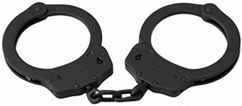 CTS Thompson 1010 PROFESSIONAL GRADE Gorcote BLACK Police Security Officer Guard Corrections Inmate Prisoner Chain Hardened STEEL Double Locking Handcuffs Restraints NIJ Certified by CTS Thompson