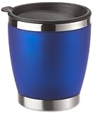 EMSA 504842 CITY CUP Isolierbecher mit Trinkverschluss, Edelstahl/transluzent blau