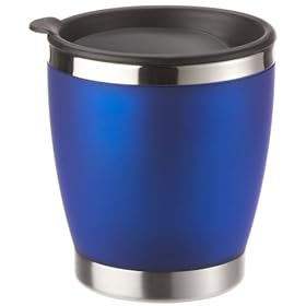 EMSA City Cup 504842 Bicchiere thermos con tappo, acciaio INOX traslucido, colore: Blu EMSA City Cup 504842 Bicchiere thermos con tappo, acciaio INOX traslucido, colore: Blu