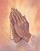 Praying Hands and Rosary Art Poster Print by Gail Rein, 16x20