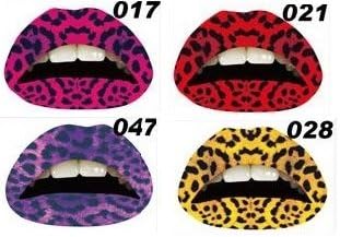 Cheetah Temporary Lip Tattoos 4 Pieces US SHIP
