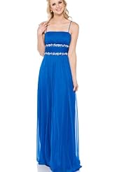 Strapless Sheath Corset   Waistline Floor Length Crystal Chiffon Evening Dress 