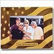 Personalized Patriotic Photo Frame - Stars and Stripes Wooden Frame