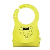ベビー スタイ　よだれかけ　ネクタイパターン　可愛い　防水　レモングリーン