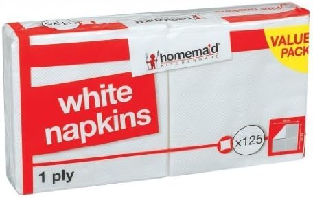 Homemaid White Napkins 1 PLY