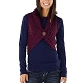 Xhilaration&reg; Juniors Shawl Collar Sweater Vest - Beetroot