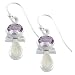 Stunning Amethyst, Moonstone 925 Sterling Silver Dangle Earrings