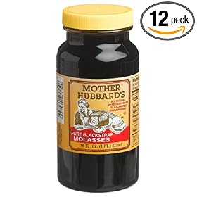 Mother Hubbard Molasses, Black Strap, 16-Ounce Plastic Cylinder (Pack of 12)